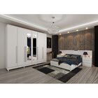 Guarda Roupa Casal Com Espelho 6 Portas 8 Gavetas Sevilla Tci