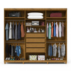 Guarda Roupa Casal Com Espelho 6 Portas Absolut Madeirado - G