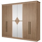 Guarda-roupa Casal Com Espelho 6 Portas De Abrir Rhodes Ripad