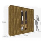 Guarda-roupa Casal Com Espelho 6 Portas De Bater 4 Gavetas Ve