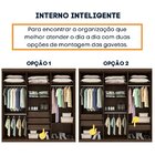 Guarda Roupa Casal Com Espelho 6 Portas E Pés Flex Montagem O