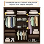 Guarda Roupa Casal Com Espelho 6 Portas E Pés Flex Montagem O