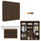 Guarda Roupa Casal Com Espelho 6 Portas E Pés Flex Montagem O