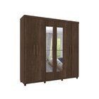 Guarda Roupa Casal Com Espelho 6 Portas E Pés Flex Montagem O