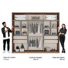 Guarda Roupa Casal Com Espelho 6 Portas Guardian Freijó