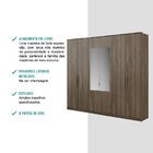 Guarda Roupa Casal Com Espelho 6 Portas Guardian Legno