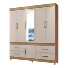 Guarda-roupa Casal Com Espelho 6 Portas Guarujá  Amendola /off