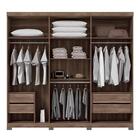 Guarda Roupa Casal Com Espelho 6 Portas Imaginare 2.4 Castanh