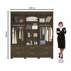 Guarda Roupa Casal Com Espelho 6 Portas Mdf Nevada Moval