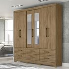 Guarda Roupa Casal Com Espelho 6 Portas Mdf Nevada Moval
