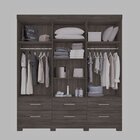 Guarda Roupa Casal Com Espelho 6 Portas Mdf Nevada Moval
