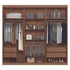 Guarda Roupa Casal Com Espelho 6 Portas Parma Jatobá