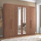 Guarda Roupa Casal Com Espelho 6 Portas Parma Jatobá