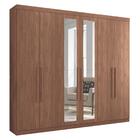 Guarda Roupa Casal Com Espelho 6 Portas Parma Jatobá