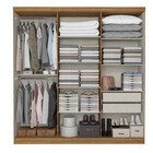 Guarda Roupa Casal Com Espelho 6 Portas Presence Full Glass T