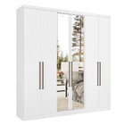 Guarda Roupa Casal Com Espelho 6 Portas Presence Full Glass T