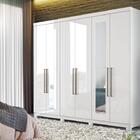 Guarda Roupa Casal Com Espelho 6 Portas Versalhes 2.7 Branco