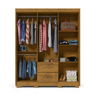 Guarda Roupa Casal Com Espelho 6 Portas Viena Madeirado - Gel