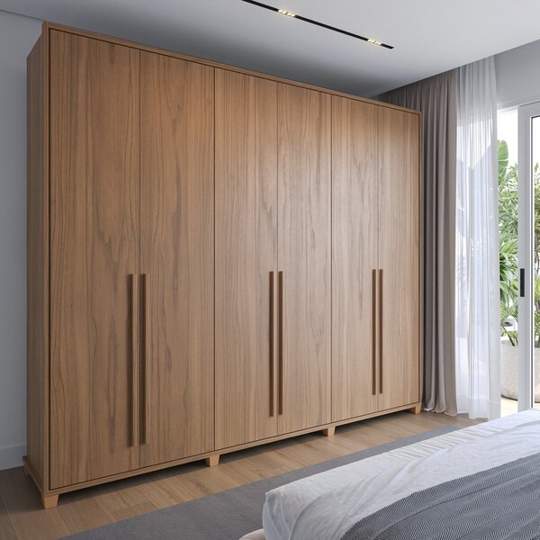 Guarda-roupa Casal Com Espelho 6 Portas rockford Canella