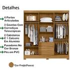 Guarda Roupa Casal Com Espelho 6 Pt 0310 Moval