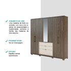 Guarda Roupa Casal Com Espelho 7 Portas 3 Gavetas Urban Legno