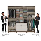 Guarda Roupa Casal Com Espelho 7 Portas 3 Gavetas Urban Legno
