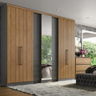 Guarda Roupa Casal Com Espelho 7 Portas 8 Gavetas Absolut Gla