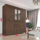 Guarda Roupa Casal Com Espelho 8 Portas 2 Gavetas Master Top