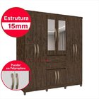 Guarda Roupa Casal Com Espelho 8 Portas 2 Gavetas Master Top