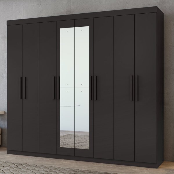 Guarda Roupa Casal Com Espelho 8 Portas 4 Gavetas Andara Móve