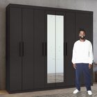 Guarda Roupa Casal Com Espelho 8 Portas 4 Gavetas Andara Móve