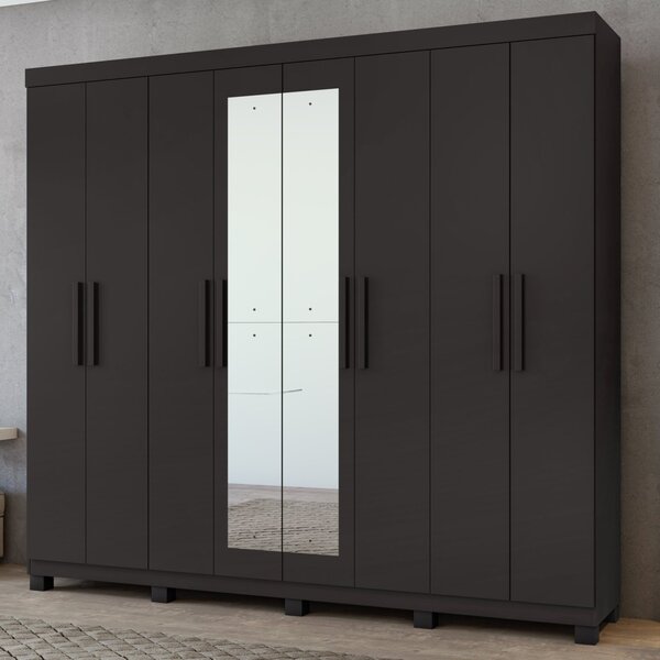 Guarda Roupa Casal Com Espelho 8 Portas 4 Gavetas Andara Móve