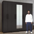 Guarda Roupa Casal Com Espelho 8 Portas 4 Gavetas Andara Móve