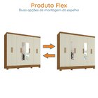 Guarda Roupa Casal Com Espelho 8 Portas 4 Gavetas Jatobá Yesc