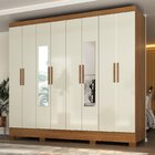 Guarda Roupa Casal Com Espelho 8 Portas 4 Gavetas Jatobá Yesc