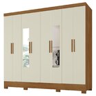 Guarda Roupa Casal Com Espelho 8 Portas 4 Gavetas Jatobá Yesc