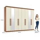 Guarda-roupa Casal Com Espelho 8 Portas 4 Gavetas Master New