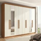 Guarda-roupa Casal Com Espelho 8 Portas 4 Gavetas Master New