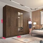 Guarda Roupa Casal Com Espelho 8 Portas 4 Gavetas Milão Imop