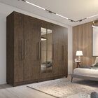 Guarda Roupa Casal Com Espelho 8 Portas 4 Gavetas Milão Imop