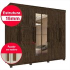 Guarda Roupa Casal Com Espelho 8 Portas 4 Gavetas Milão Imop