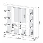 Guarda Roupa Casal Com Espelho 8 Portas 4 Gavetas Milão Imop