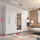 Guarda Roupa Casal Com Espelho 8 Portas 4 Gavetas Milão Imop