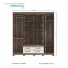 Guarda Roupa Casal Com Espelho 8 Portas 4 Gavetas Nápoles 8.4