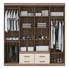 Guarda Roupa Casal Com Espelho 8 Portas 4 Gavetas Nápoles Cas