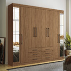 Guarda-Roupa Casal com Espelho 8 Portas 6 Gavetas 238,80cm Ma