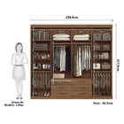 Guarda-Roupa Casal com Espelho 8 Portas 6 Gavetas 238,80cm Ma