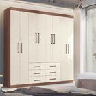 Guarda Roupa Casal Com Espelho 8 Portas China Jabotá Areia