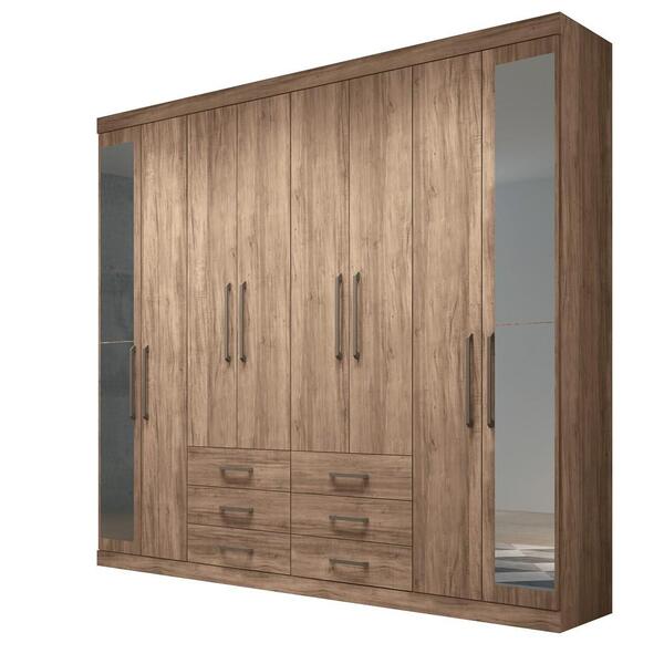 Guarda Roupa Casal Com Espelho 8 Portas Master Atacama - Sant