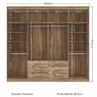 Guarda Roupa Casal Com Espelho 8 Portas Master Atacama - Sant